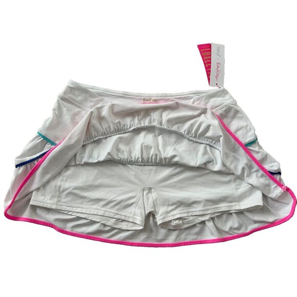Lilly Pulitzer Meryl Peachy Luxletic UPF 50+ Skort White ( L ) - Picture 3 of 5